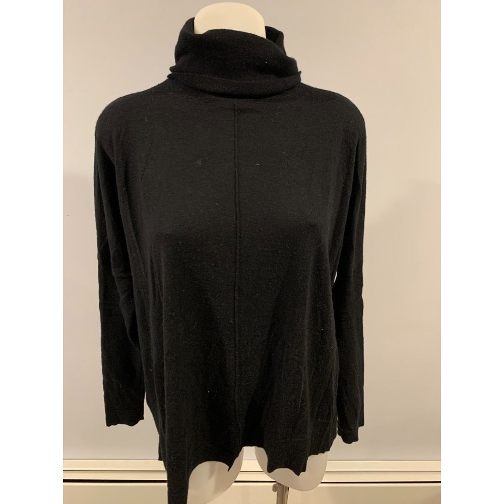 Autumn Cashmere Black Turtleneck Size L